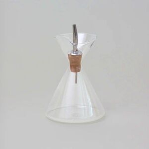 SIN Fauna Glass Oil Cruet  11 oz  Hand Blown Glass 5.83" x 4.33" Dia Base NIB